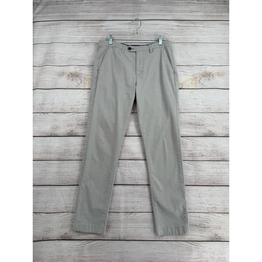 Ted Baker Chino Pants Men 31R Gray Volvek Slim Straight Stretch Trousers